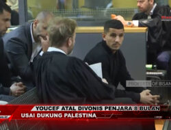 Youcef Atal Divonis Penjara 8 Bulan Usai Dukung Palestina