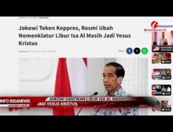 Jokowi Gantikan libur Isa Almasih Jadi Yesus Kristus