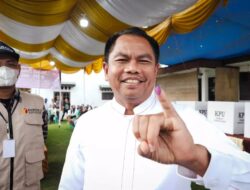 Gunakan Hak Suaranya, Bupati dan Wabup Sebut Pemilu di Sergai Berjalan Lancar