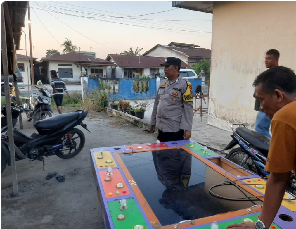 Polsek Firdaus Amankan Meja Judi Tembak Ikan