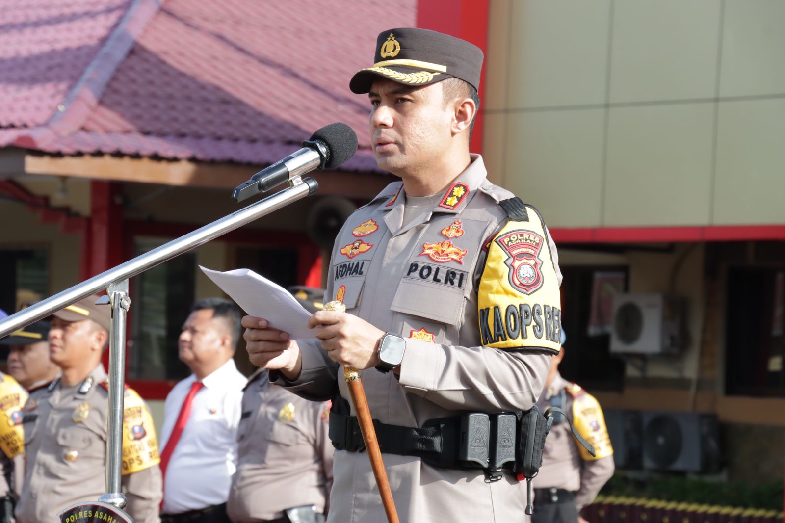 Personel Polres Asahan Oloan Pardomuan Naik Pangkat