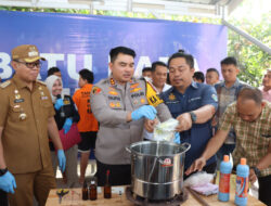 Pj Bupati Batu Bara Ikut Musnahkan Sabu Barang Bukti Kasus Narkoba