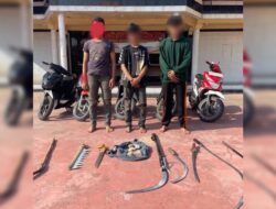 Polres Asahan Amankan 3 Pelaku Tawuran Bersajam, Diduga Anak Geng Motor