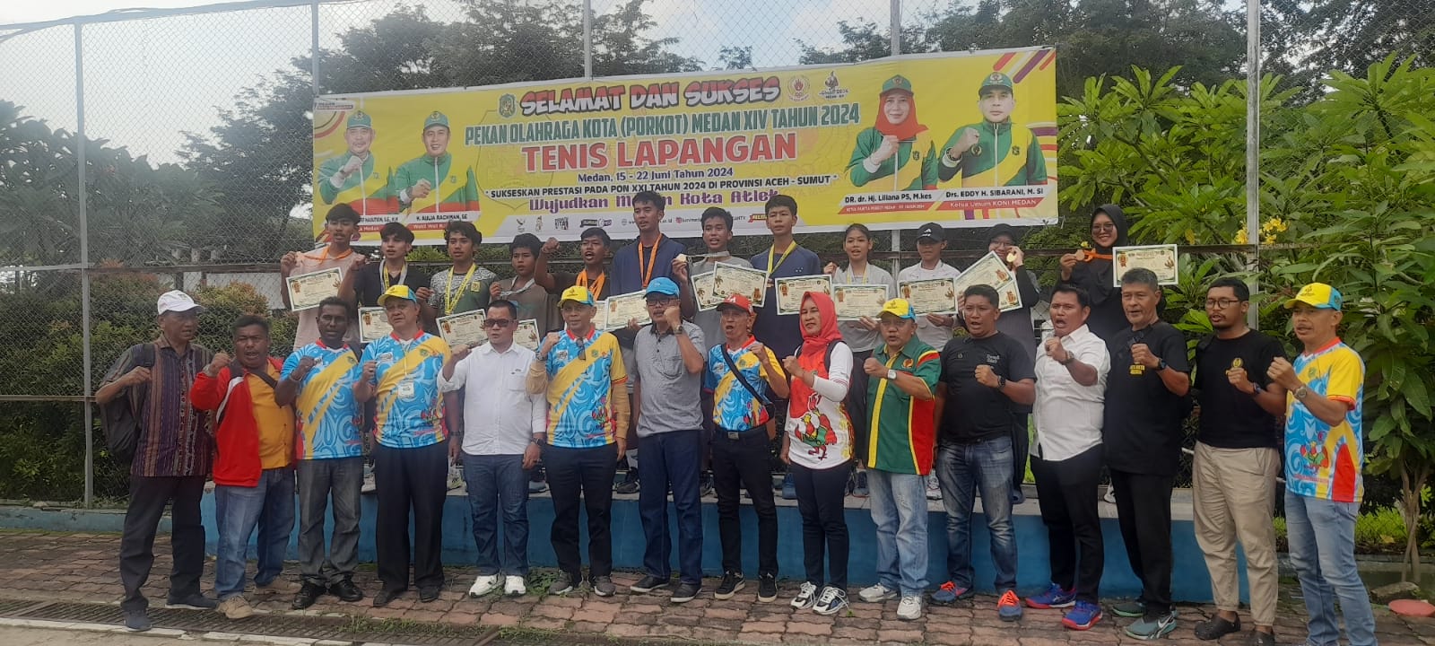 Hendrique Kaban Juara Tunggal Putra Tenis Porkot Medan 2024