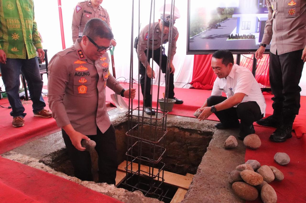 Kapolda Sumut Letakkan Batu Pertama Rehabilitasi Gedung Satlantas Polres Sergai