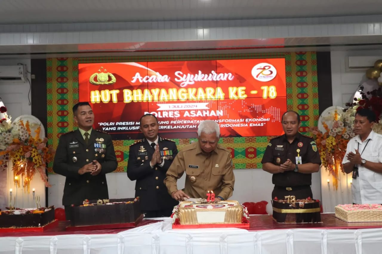 Polres Asahan Gelar Syukuran HUT Ke-78 Bhayangkara