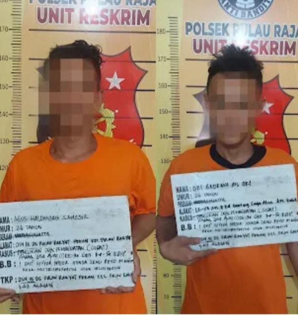 Dua pelaku curanmor nginap di sel Polsek pulau Raja Asahan