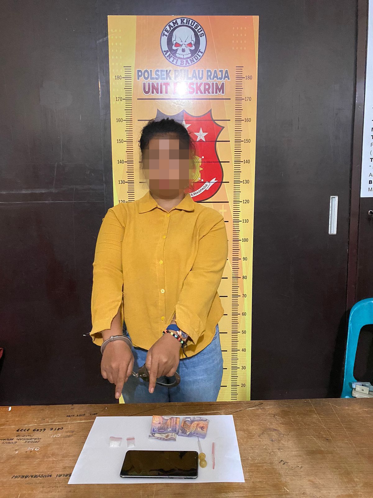 Seorang IRT di Asahan di ciduk Polisi jual sabu