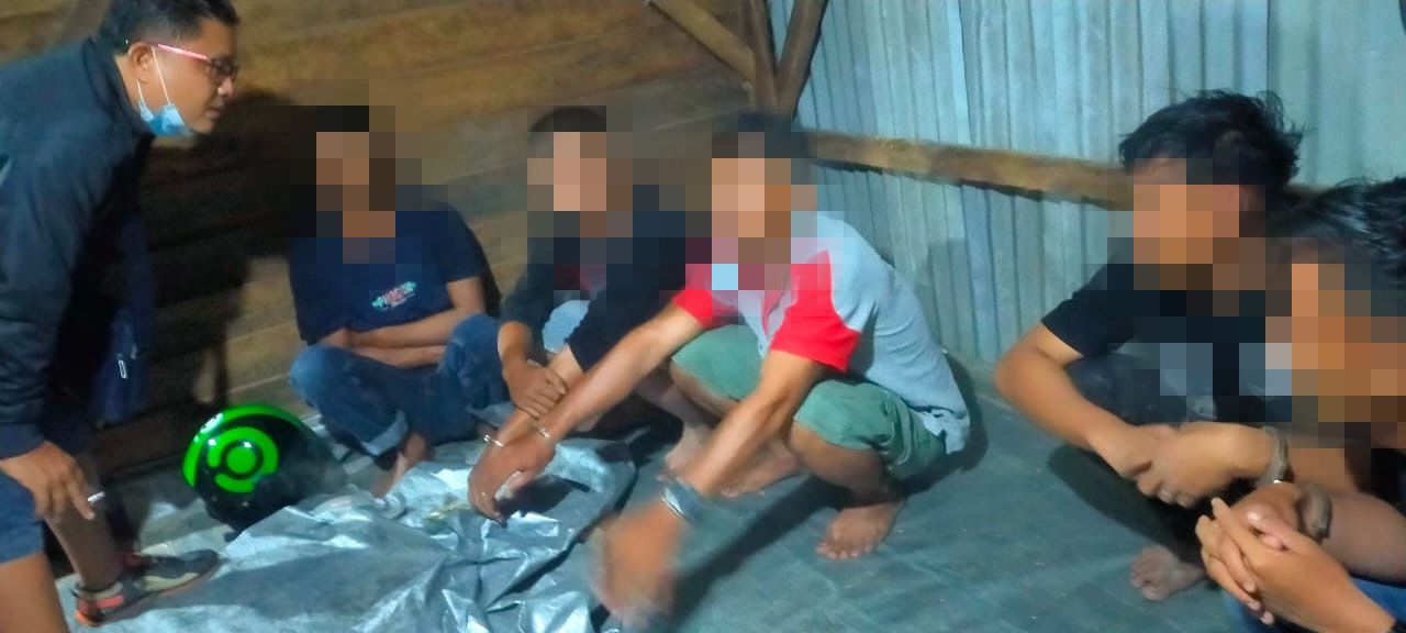 Polsek Air Joman Asahan Sikat 5 orang pemain Dadu Kopyok