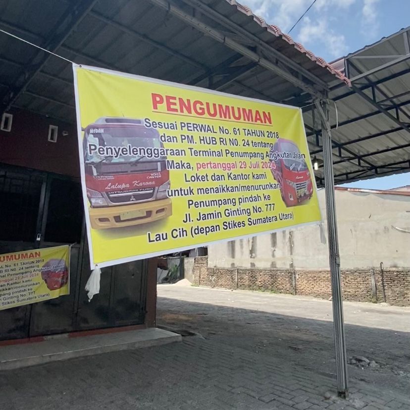 Pool Bus Jamin Ginting Dotertipkan, Warga: Terima Kasih pada Bobby Nasution