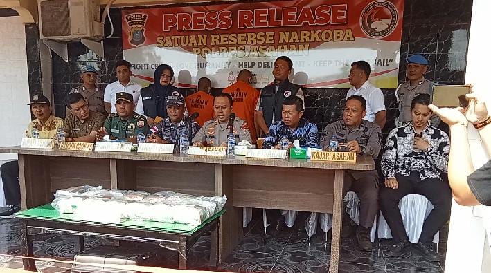 Polres Asahan Amankan 13 Kg sabu beserta 2 tersangka