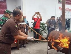 Kejaksaan Negeri Asahan melakukan pemusnahan Barang Bukti Priode 8 Juni Sampai dengan 28 Agustus 2024