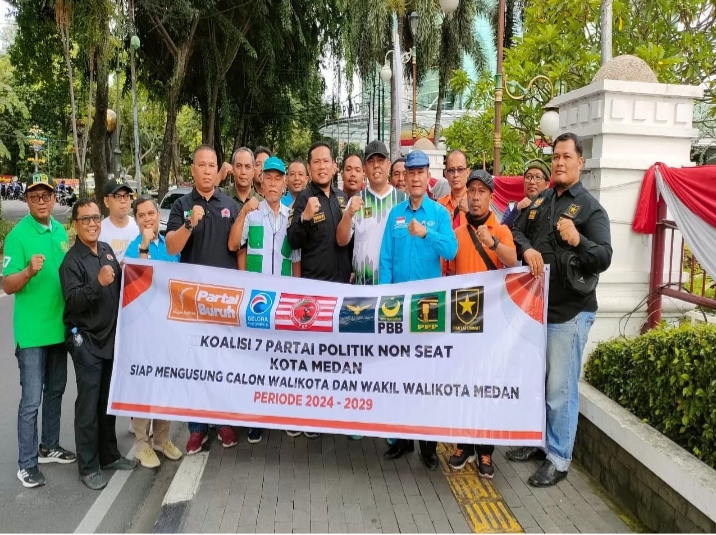 Koalisi 7 Parpol Non Kursi DPRD Medan Siap Jadi Penentu di Pilkada Medan 2024
