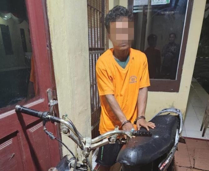 Polsek Pulau Raja Polres Asahan Amankan Penggelapan Sepada Motor