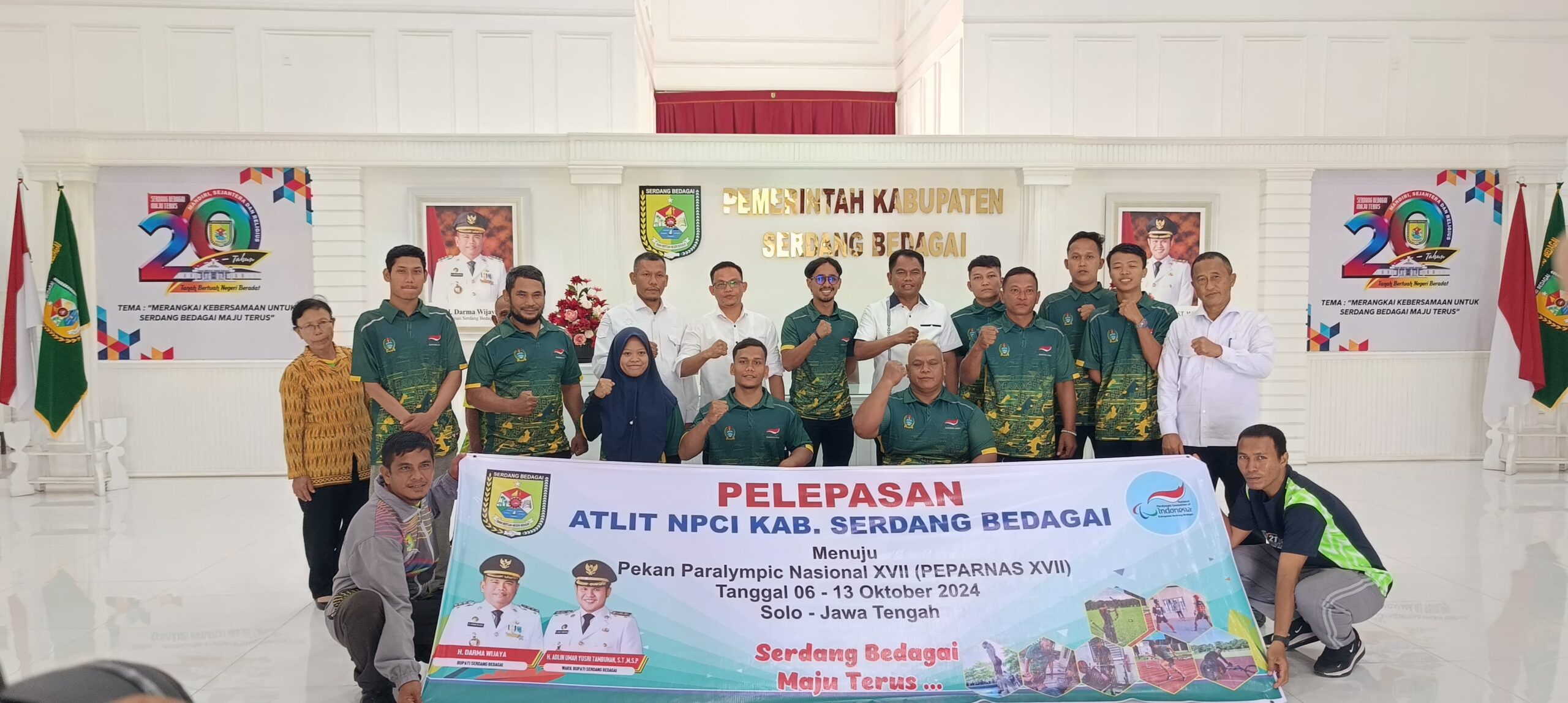 Kejutan Besar Jika Raih Emas, Bupati Darma Wijaya Lepas 8 Atlet NPC Sergai Peparnas Solo