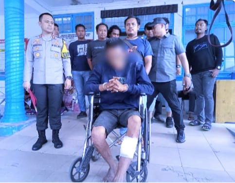 Berupaya melarikan diri BA di Dor Tim Jatanras Polres Asahan