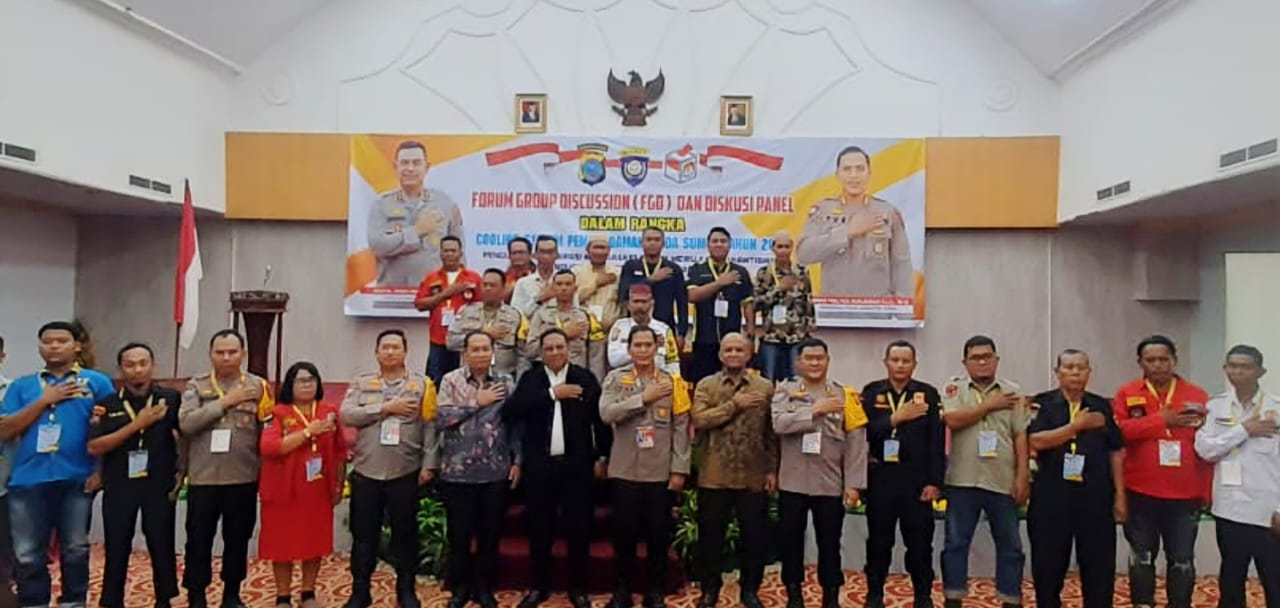 Polres Sergai Ikuti FGD Bersama Polda Sumut, Ajak Masyarakat Wujudkan Pemilukada Damai 2024