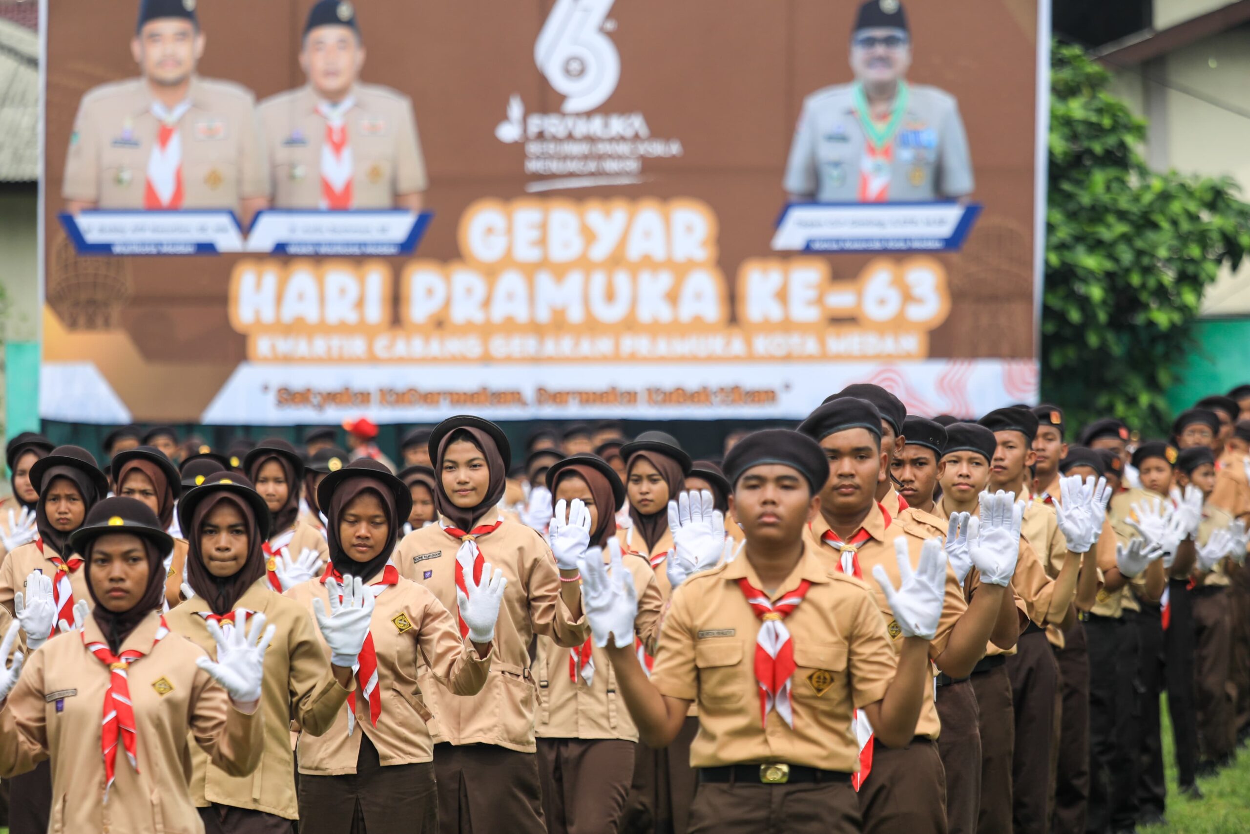 Gebyar Hari Pramuka ke -63, Kwarcab Kota Medan Pecahkan Rekor MURI