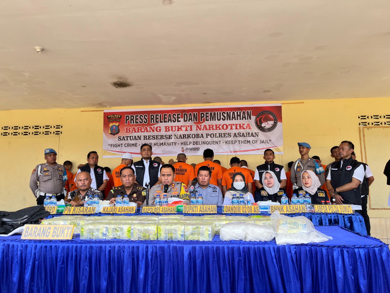 Polres Asahan Ungkap Kasus 28 Kg Narkotika Jenis Sabu-Sabu