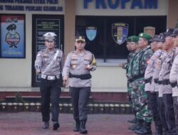 Dandim 0208 Asahan Dan Polres Asahan Gelar Pasukan Pengamanan Kunjungan Kerja Bapak Presiden Ir. H. Joko Widodo di Asahan