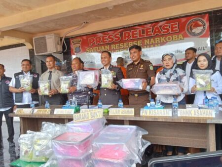 4 Kurir Narkoba jaringan Malaysia -Indonesia di ringkus Satnarkoba Polres Asahan