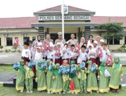 Polres Sergai Sambut Kunjungan Anak-anak Yayasan Mauidzotul Hasanahtul Quro