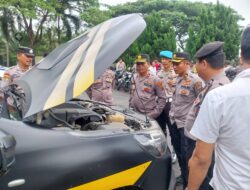 Polres Sergai Cek Kesiapan Kendaraan Dinas Jelang Pengamanan Idul Fitri 1446 H