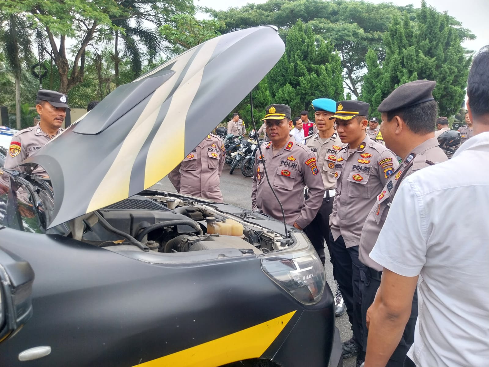 Polres Sergai Cek Kesiapan Kendaraan Dinas Jelang Pengamanan Idul Fitri 1446 H