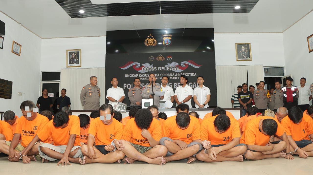 Kapolres Sergai Ungkap Kasus Kriminal dan Narkotika Periode Januari-Maret 2025