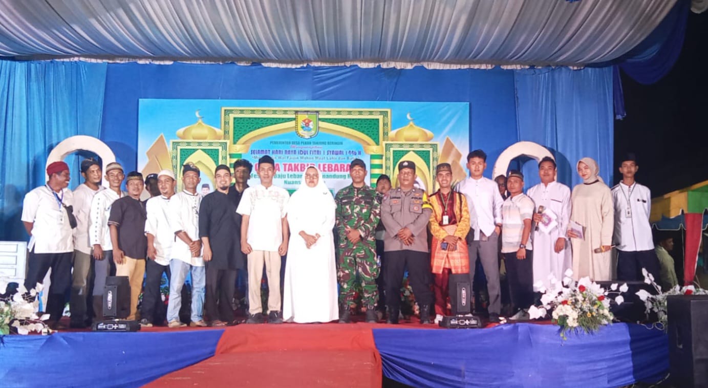 Pemdes Pekan Gelar Pawai Takbiran dan Festival Religi Sambut Idulfitri 1446 H dengan Meriah