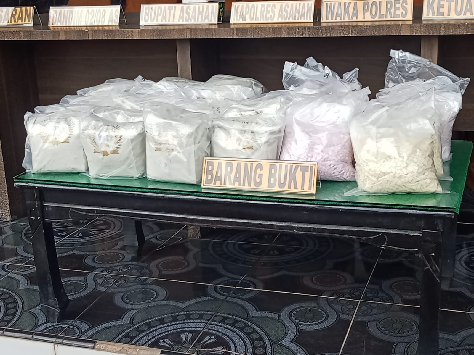 Satuan Reserse Narkoba Polres Asahan Berhasil Gagalkan Peredaran 20 Kg Sabu beserta Pil Ekstasi 40.000 butir