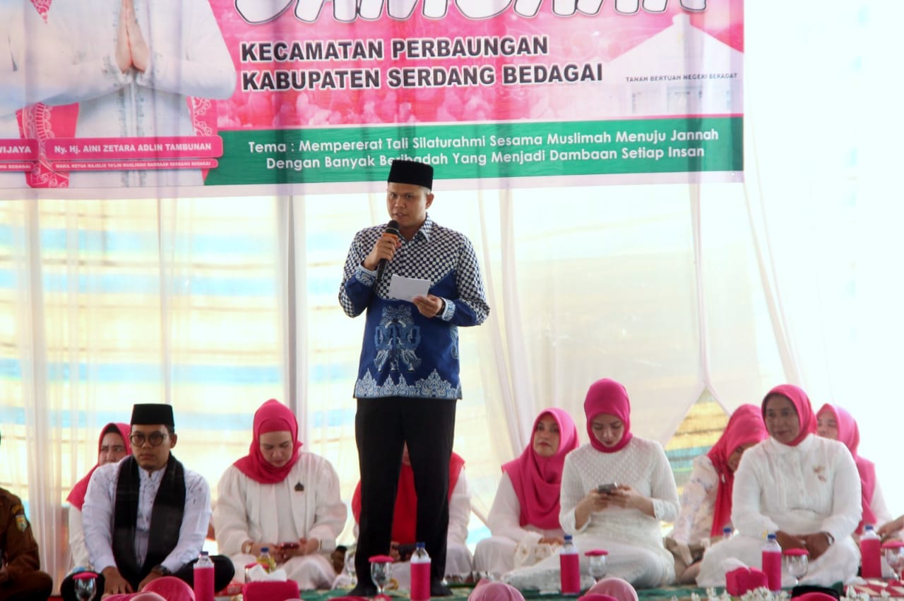 Majelis Ta’lim Muslimah Dambaan Perbaungan Gelar Pengajian dan Santunan Anak Yatim