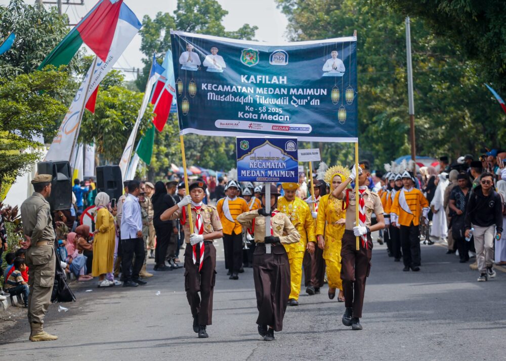 Penuh Semangat, Ribuan Peserta Ikuti Pawai Ta'aruf Meriahkan Pembukaan MTQ ke- 58 Kota Medan