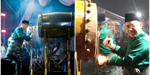 Bersama Ketua DPRD Medan Wong Chun Sen, Walikota Medan Rico Tabuh Bedug Pertanda MTQ Ke-58 Dimulai