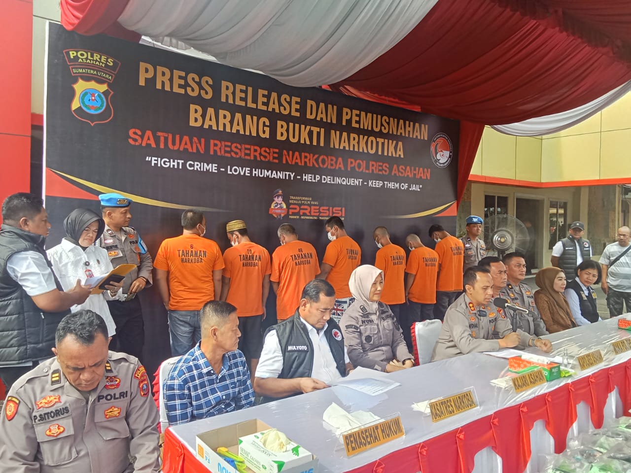 Satnarkoba Polres Asahan sikat Tiga Kurir Pembawa Narkoba 50 Kg Sabu