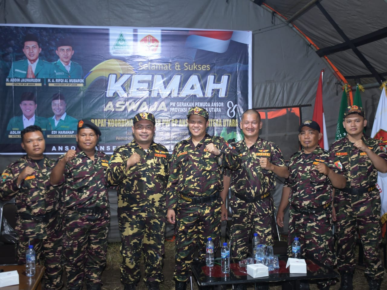 Ratusan Anggota GP Ansor-Banser Ikuti Kemah Aswaja di Bangun Purba