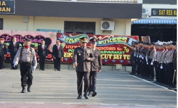 Polrestabes Medan Gelar Upacara Peringatan Hari Bhayangkara ke-79