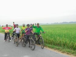 Bersepeda Sambil Pantau Sawah, Bupati Sergai Optimis Hasil Panen Padi Meningkat