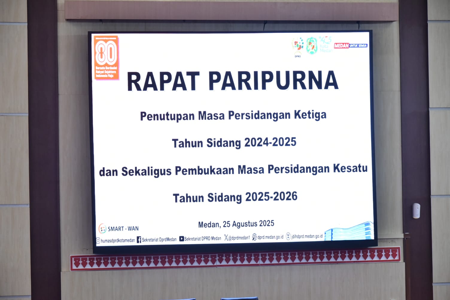 Paripurna Soal Laporan Pelaksanaan Reses 3 Masa Sidang Tahun Anggaran 2025
