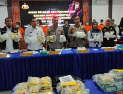 33 Kg Sabu, 6 Orang Tersangka Meringkuk di Polres Asahan dan Barang Bukti dimusnahkan