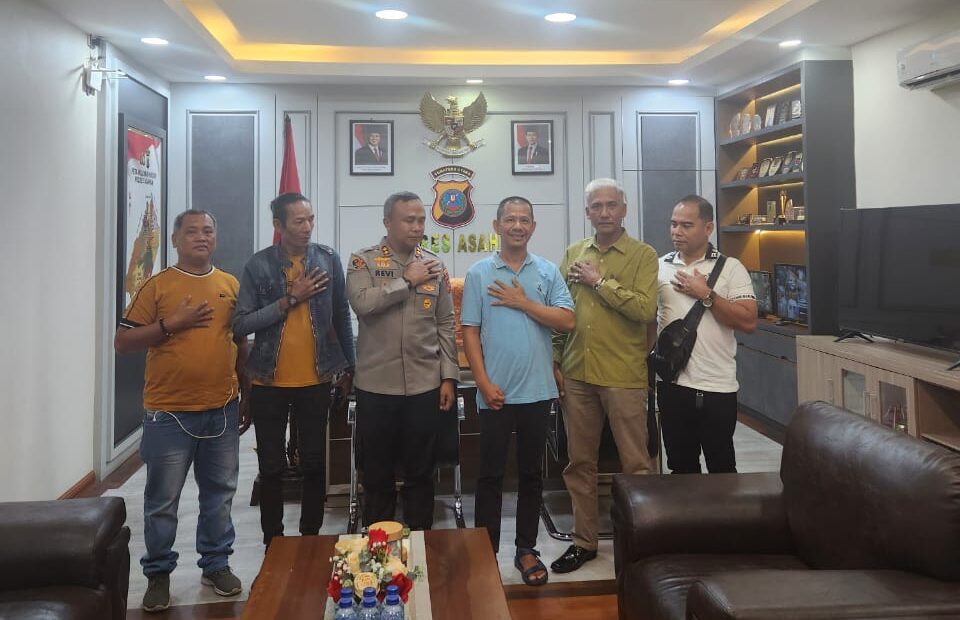 Kapolres Asahan Sambut Hangat Chairum Lubis dan Pewarta Polrestabes Medan Tetap Eksis