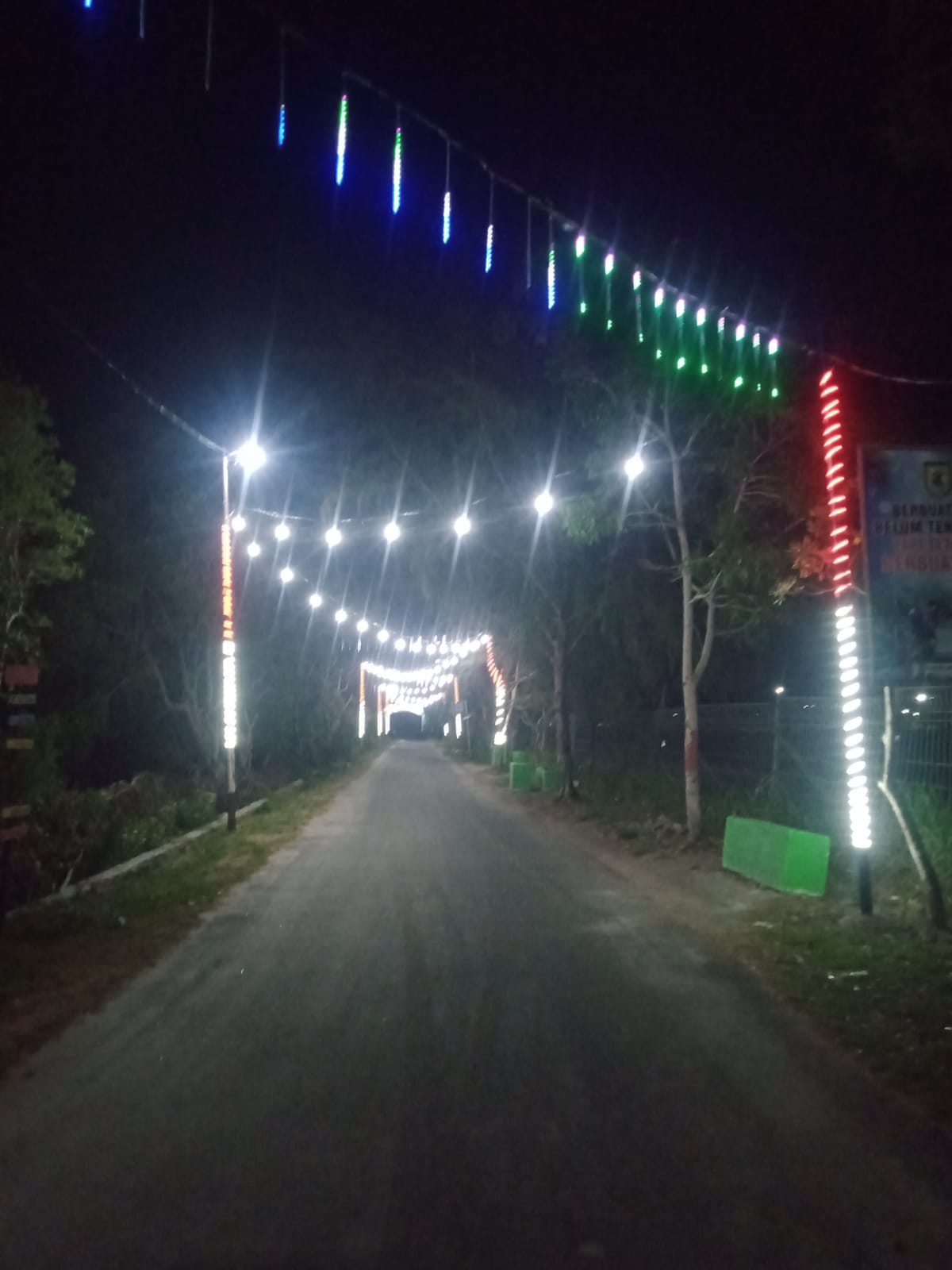 Desa Bagan Kuala Semarakkan HUT RI ke-80 dengan Lampu LED Merah Putih