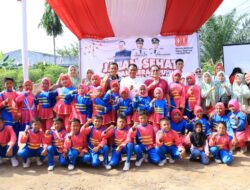 Bupati Sergai Lepas Ratusan Peserta Jalan Santai di Desa Cempedak Lobang