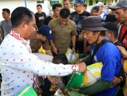 Bupati Sergai Salurkan Bantuan Sembako untuk Pengemudi Ojek dan Betor di Sei Bamban