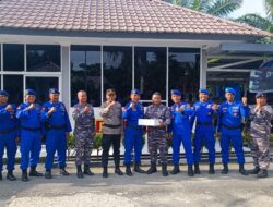 Polres Asahan Memberikan Ucapan Selamat HUT TNI- AL ke-80 di Lanal TBA