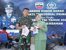 Kodim 0208/Asahan Gelar Bakti Teritorial Prima Donor Darah Sambut HUT ke-80 TNI