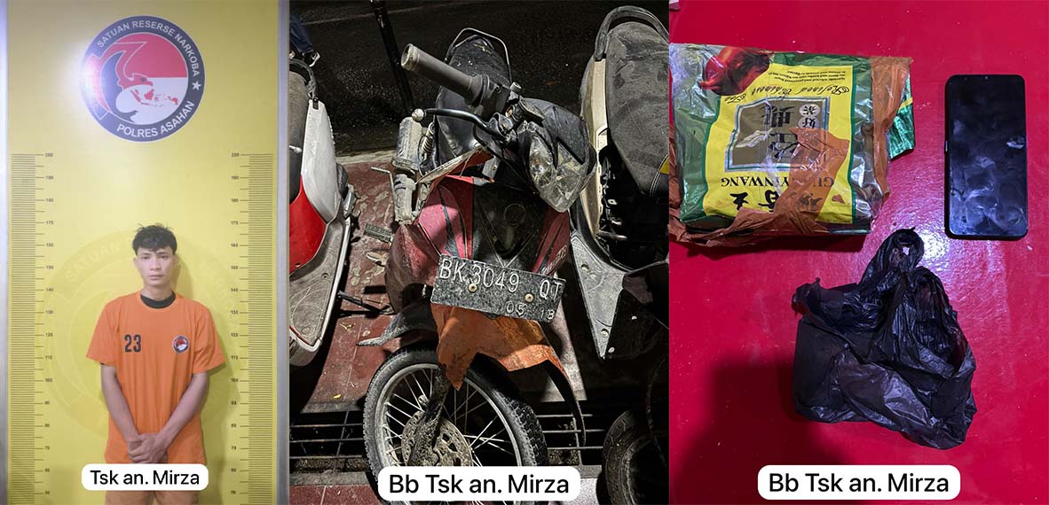 Kurir Sabu 697 Gram di Desa Silo Bonto kena ciduk satnarkoba Polres Asahan