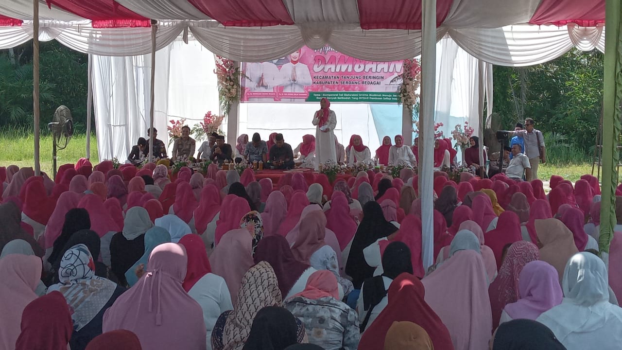 MTM Dambaan Gelar Pengajian dan Pasar Murah di Desa Tebing Tinggi, Tanjung Beringin