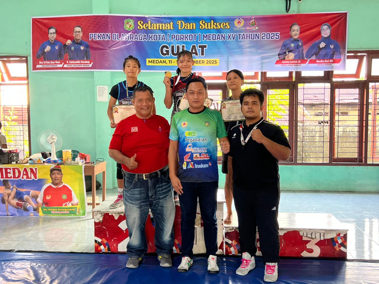 Medan Selayang Kuasai Cabor Gulat Porkot Medan 2025