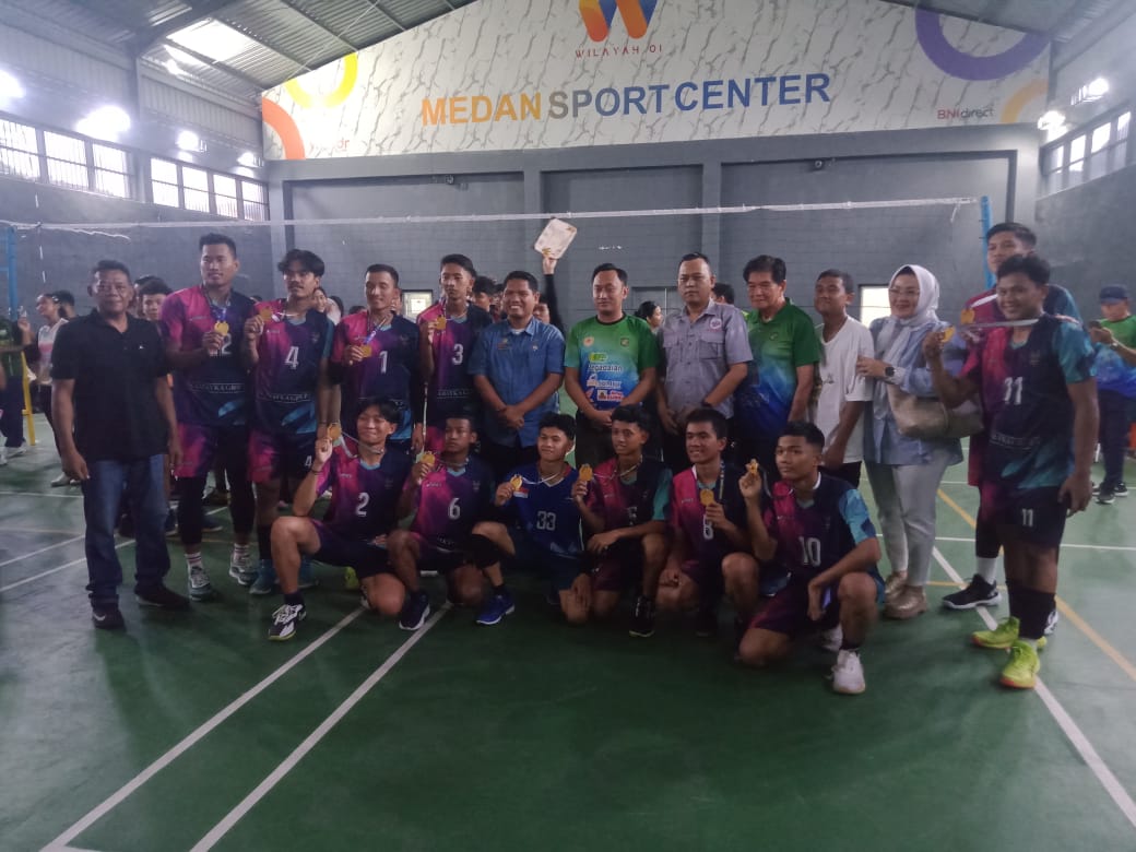 Medan Marelan dan Helvetia Raih Emas Voli Porkot 2025